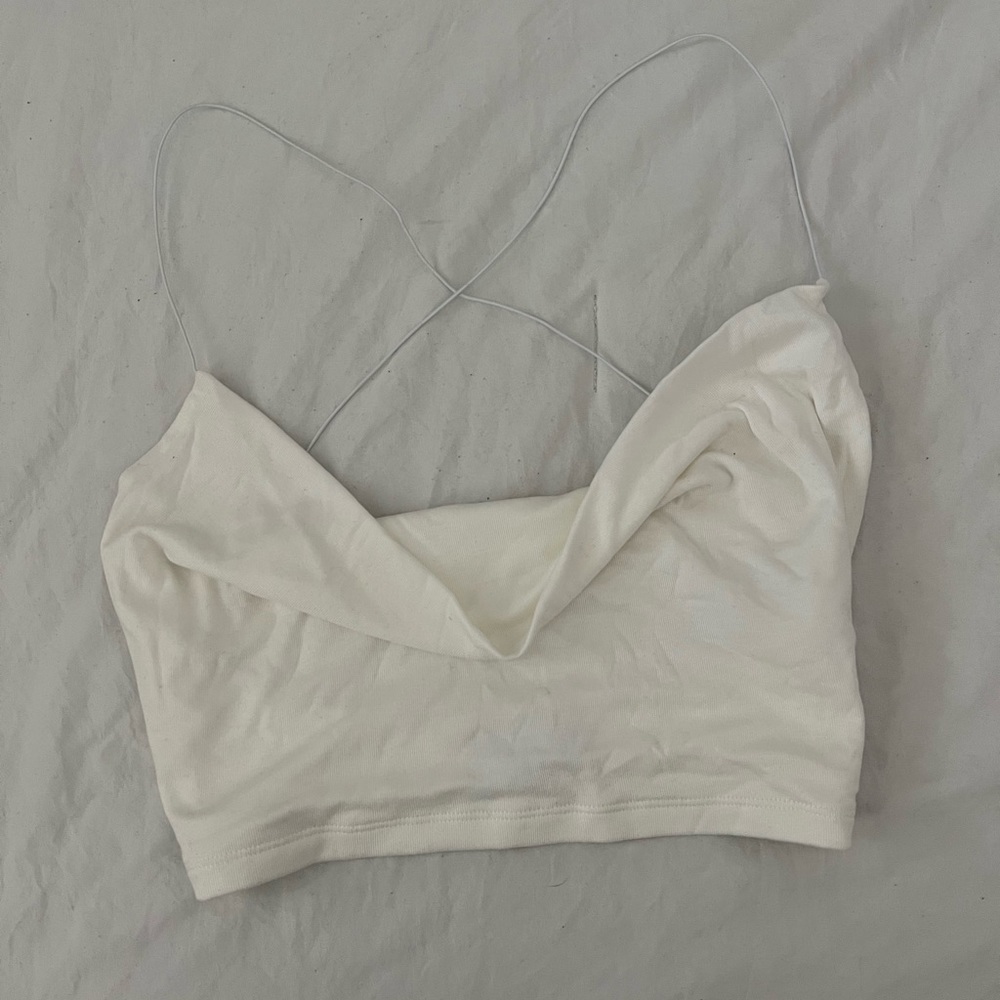 White Scoop Neck Top NWOT